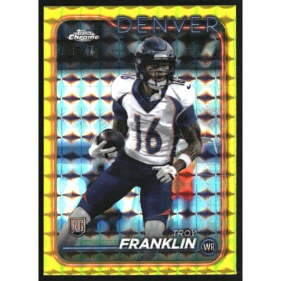 2024 Topps Chrome Yellow Geometric Refractors #215 Troy Franklin