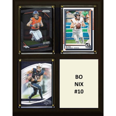Bo Nix Denver Broncos 8" x 10" Trading Card Plaque