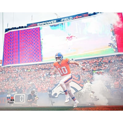 Bo Nix Denver Broncos Unsigned Fanatics Authentic Pre-Game Entrance Photograph
