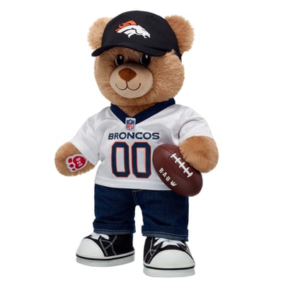 Denver Broncos Build-A-Bear Happy Hugs Teddy Bear Gift Set