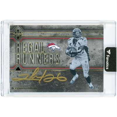 Clinton Portis Denver Broncos Autographed 2017 Panini Majestic Regal Runners Gold Ink #RRCP #10/25 Card