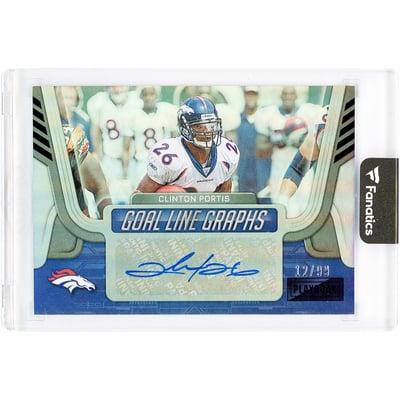 Clinton Portis Denver Broncos Autographed 2022 Panini Playbook Goal Line Graphs #GLG-CP #12/99 Card