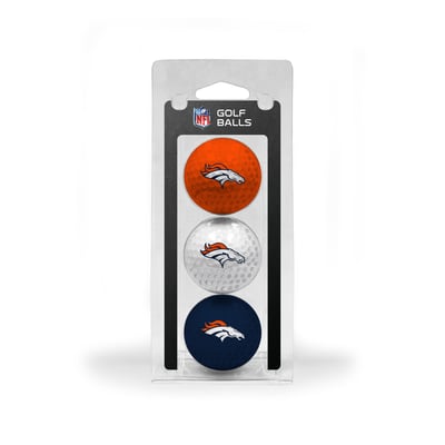 Denver Broncos 3-Pack Multi-Colored Team Golf Ball Set