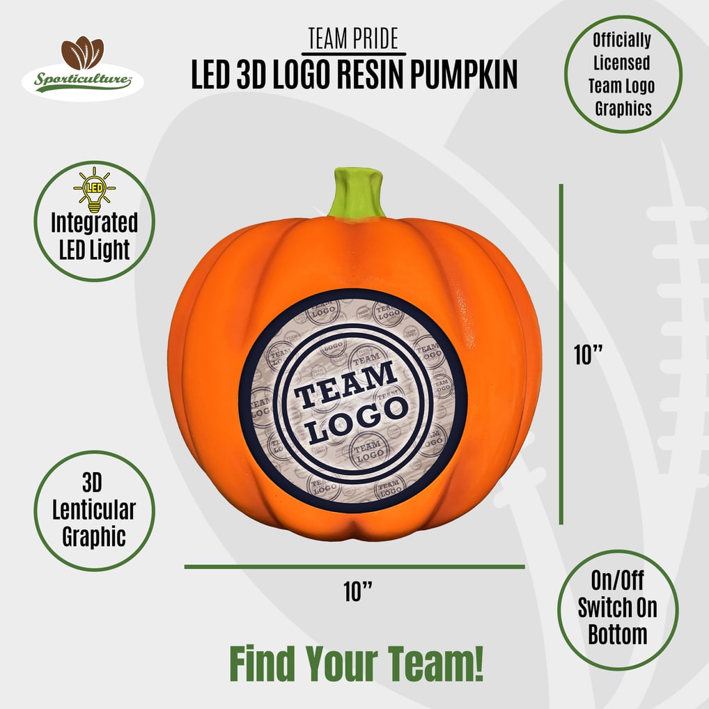 Denver Broncos 3D Resin Pumpkin