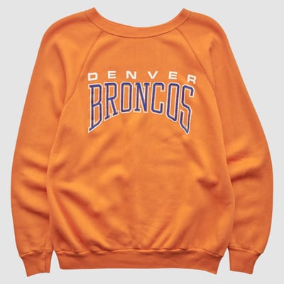 Denver Broncos Artex 80s Pullover Sweatshirt - Orange - XS by Fanatics Real Vintage
