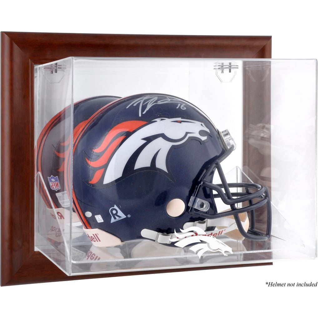 Denver Broncos Fanatics Authentic Brown Framed Wall-Mountable Logo Helmet Case