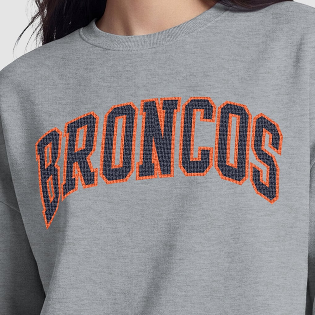Denver Broncos Champion Women's Contrast Lined Sweatshirt - Heather Gray