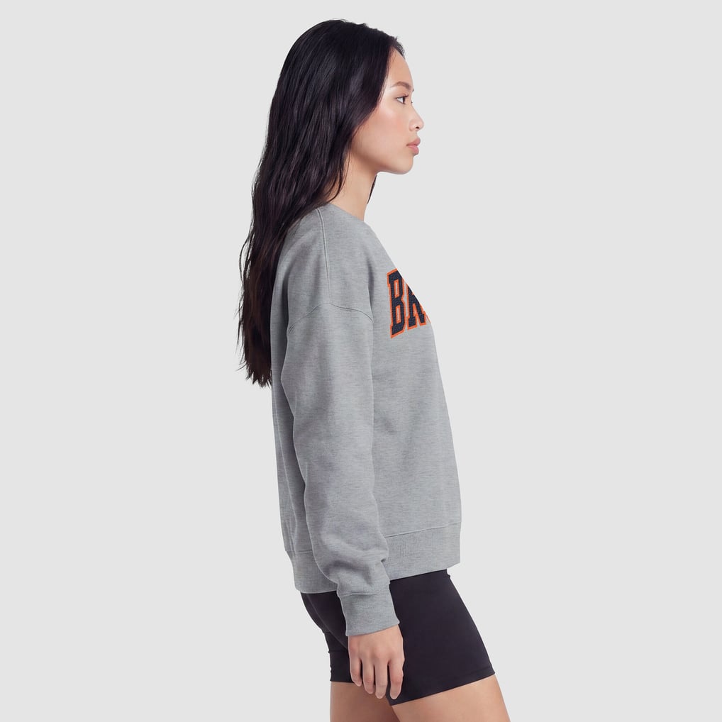 Denver Broncos Champion Women's Contrast Lined Sweatshirt - Heather Gray