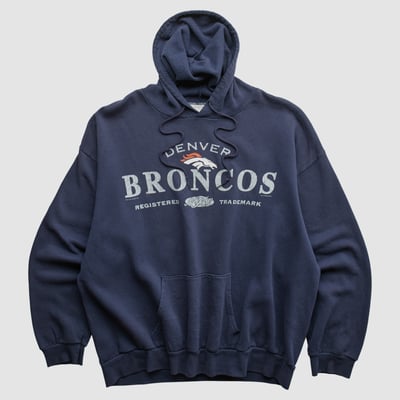 Denver Broncos CSA 2000 Hooded Pullover Sweatshirt - Navy - L by Fanatics Real Vintage