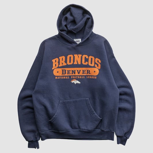 Denver Broncos CSA 2000s Hooded Pullover Sweatshirt - Navy - Yth S by Fanatics Real Vintage