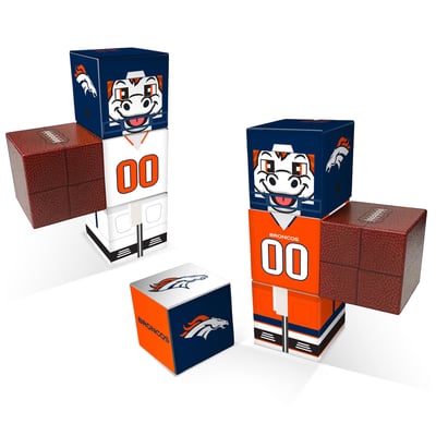 Denver Broncos Home & Away Magnetic Fidget Building Cubes Combo Set