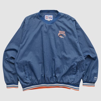 Denver Broncos Logo 7 90s Pullover Jacket - Navy - 3XL by Fanatics Real Vintage