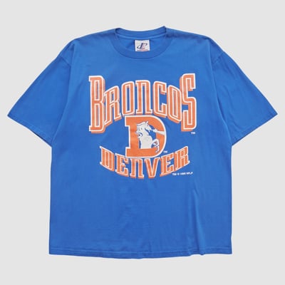 Denver Broncos Logo Athletic 1995 T-shirt - Blue - XL by Fanatics Real Vintage