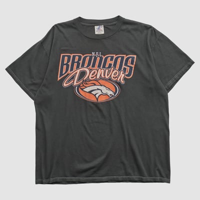 Denver Broncos Logo Athletic 2000s T-shirt - Black - 2XL by Fanatics Real Vintage