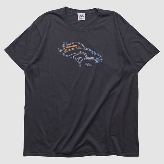 Denver Broncos Majestic 2010s T-shirt - Black - XL by Fanatics Real Vintage