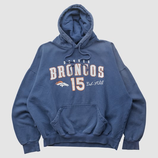 Denver Broncos NFL 2000s Hooded Pullover Sweatshirt - Navy - M by Fanatics Real Vintage