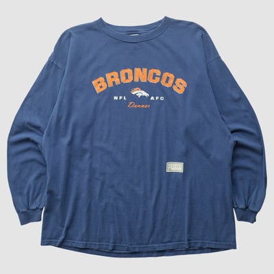 Denver Broncos NFL 2000s Long Sleeve T-shirt - Navy - 2XL by Fanatics Real Vintage