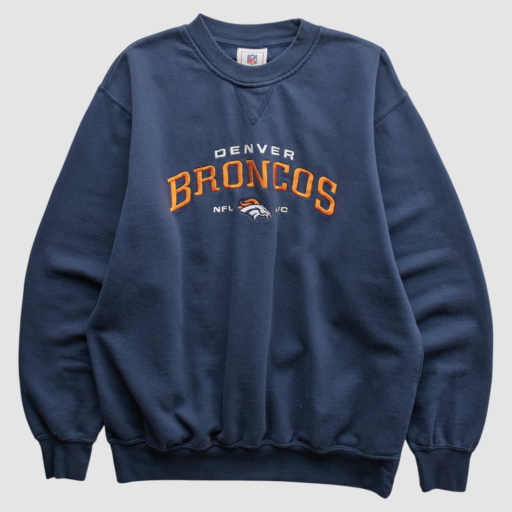 Denver Broncos NFL 2000s Pullover Sweatshirt - Navy - M by Fanatics Real Vintage
