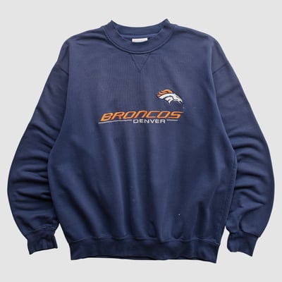 Denver Broncos NFL 2000s Pullover Sweatshirt - Navy - M by Fanatics Real Vintage