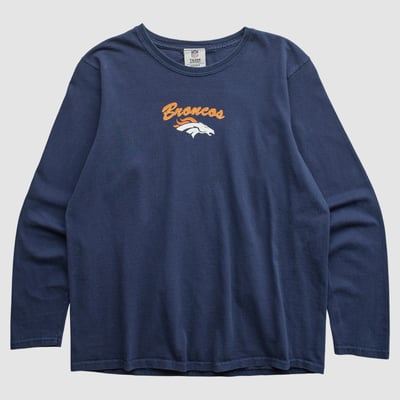 Denver Broncos NFL 2010s Long Sleeve T-shirt - Navy - M by Fanatics Real Vintage