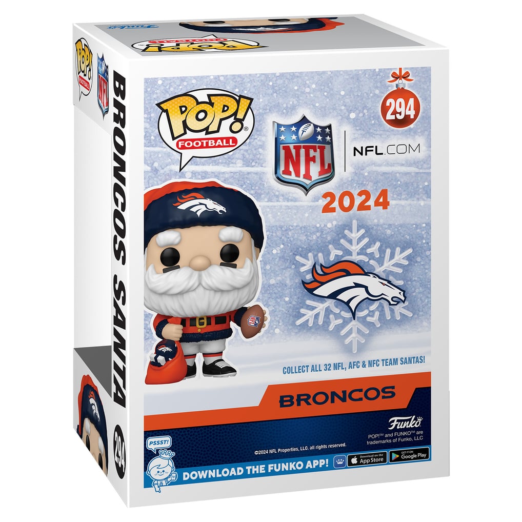 Denver Broncos Santa Funko Pop! 2024 Fanatics Exclusive Vinyl Figure