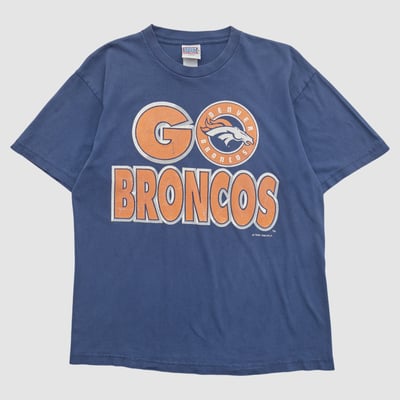 Denver Broncos Sport Attack 1998 T-shirt - Navy - M by Fanatics Real Vintage