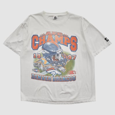 Denver Broncos Starter 1997 T-shirt - White - L by Fanatics Real Vintage