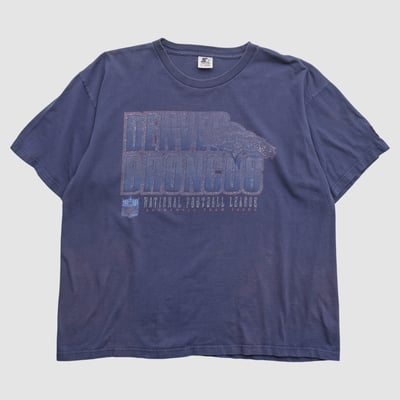 Denver Broncos Starter 90s T-shirt - Navy - XL by Fanatics Real Vintage