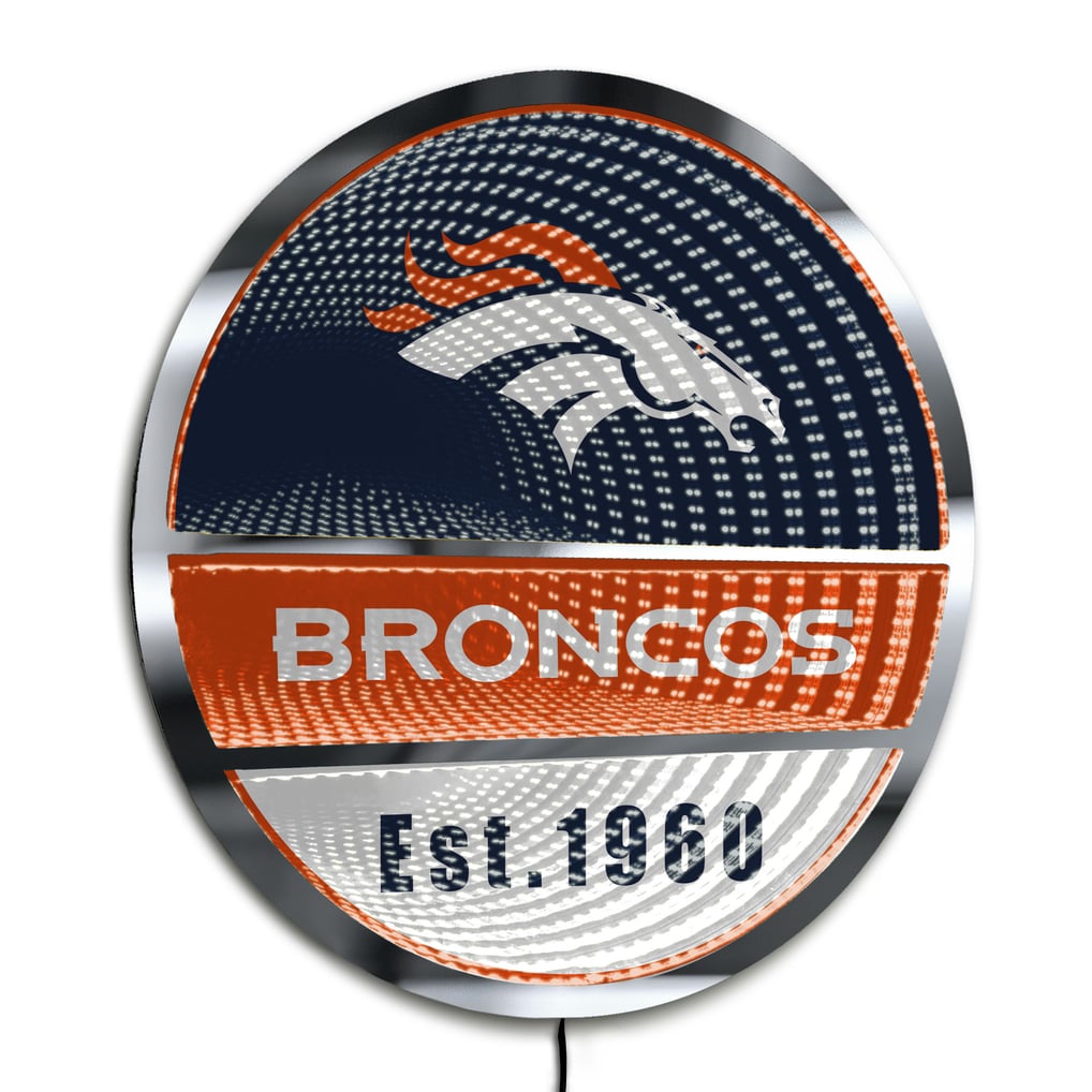 Denver Broncos Three-Cell Circular Infinity Light