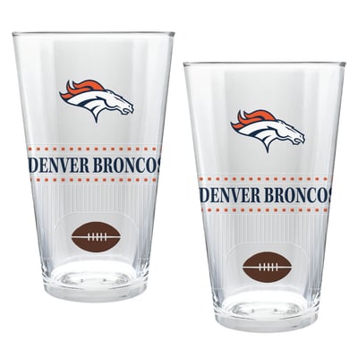 Denver Broncos Two-Piece 16oz. Stadium Pint Glass Set