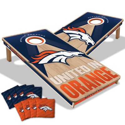 Denver Broncos Fanpoint 2' x 4' Slogan Series Cornhole Game with Bags