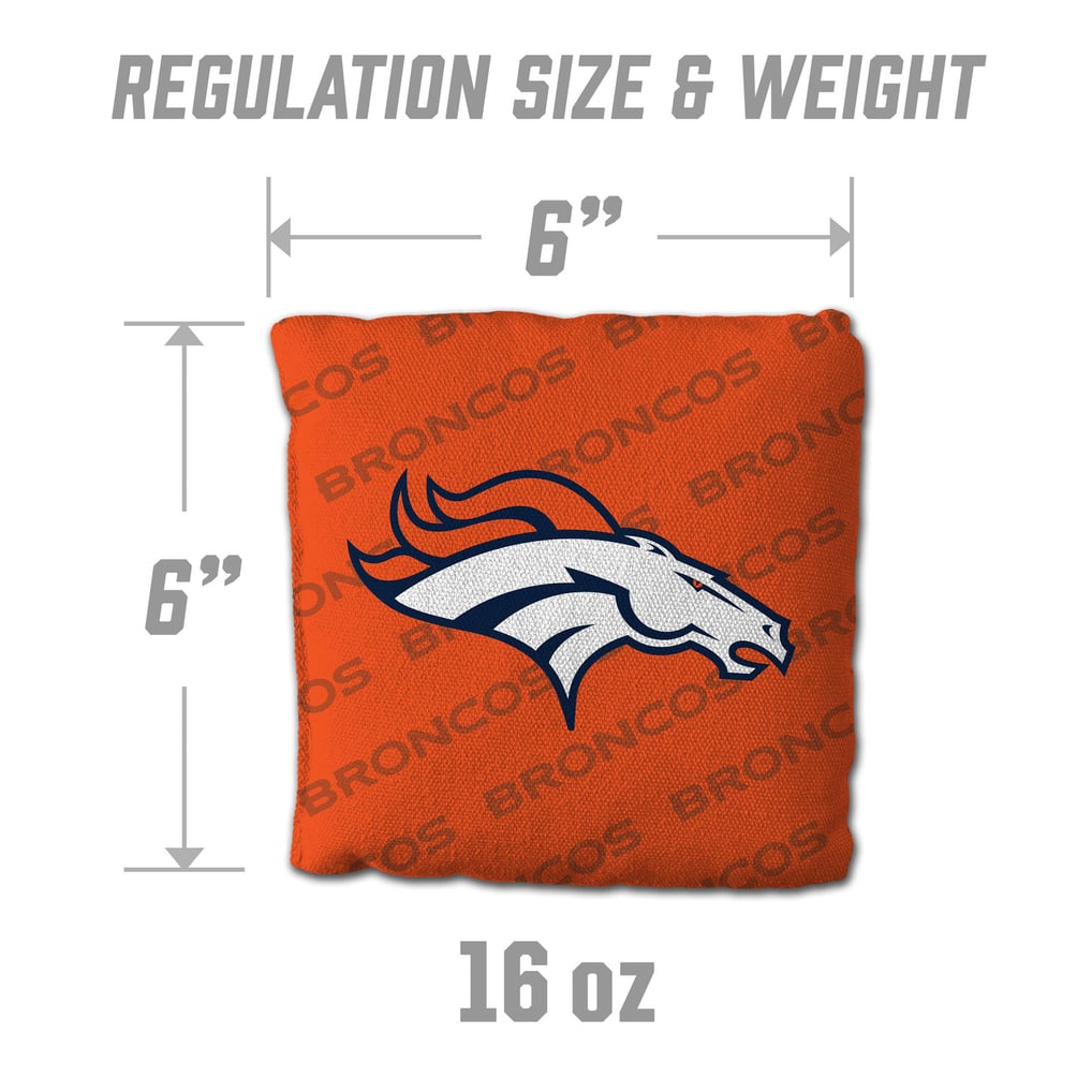 Fanpoint Denver Broncos Four-Piece Cornhole Bag Set