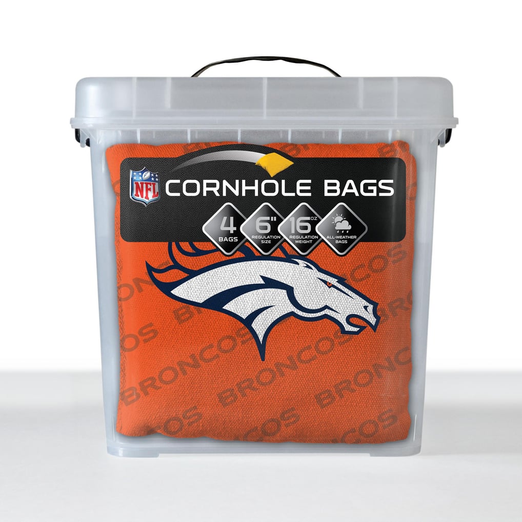 Fanpoint Denver Broncos Four-Piece Cornhole Bag Set