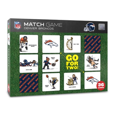 Denver Broncos Fanpoint Licensed Memory Match Game