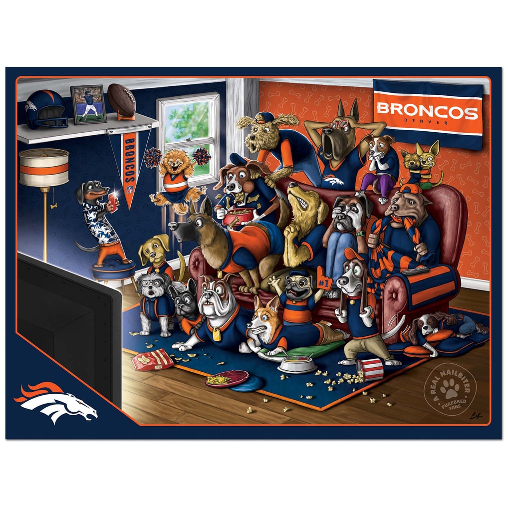 Fanpoint Denver Broncos Purebred Fans 18'' x 24'' A Real Nailbiter 500-Piece Puzzle
