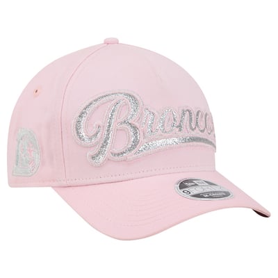 Denver Broncos New Era Girls' Throwback Glitz A-Frame 9FORTY Adjustable Hat - Pink