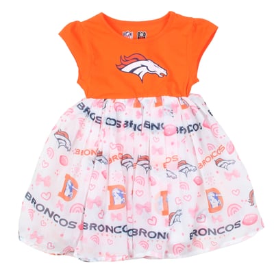 Denver Broncos Wes & Willy Girls Toddler Princess Dress - Orange