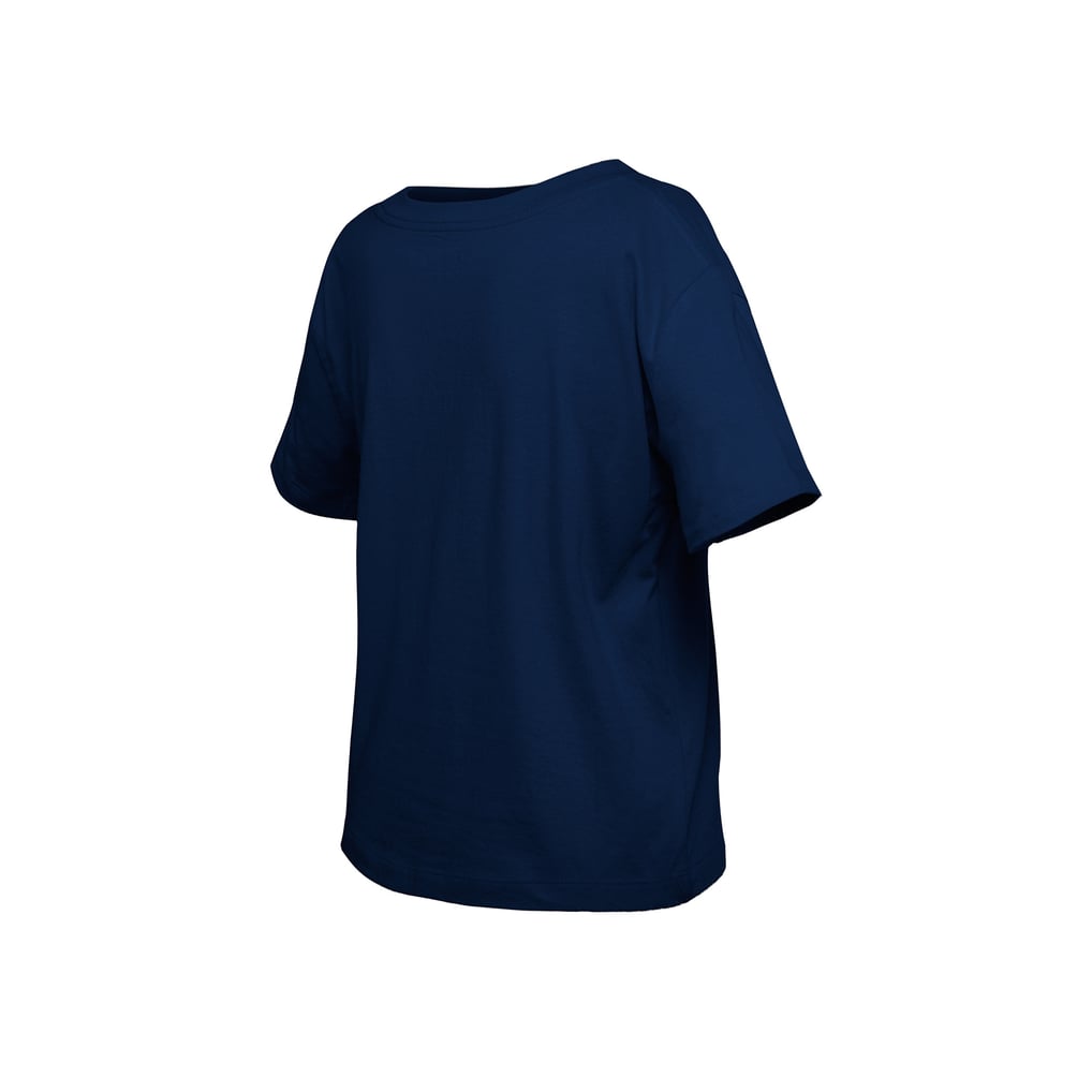 Girls Youth New Era  Navy Denver Broncos Flip Sequin Boxy T-Shirt