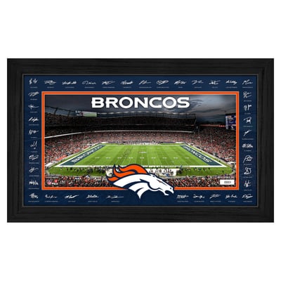 Denver Broncos Highland Mint 12" x 20" 2026 Signature Gridiron Panoramic Framed Photo