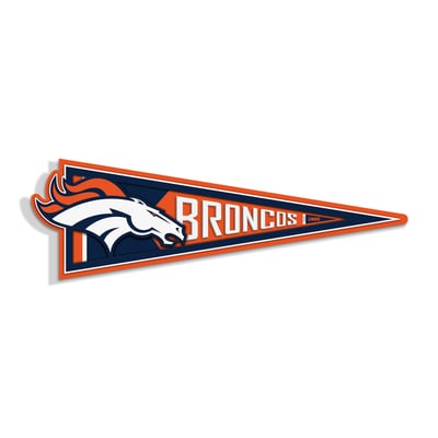 Denver Broncos IDNA 23" 3D Pennant Wall Art