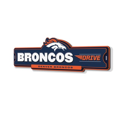 Denver Broncos IDNA 3D Street Sign