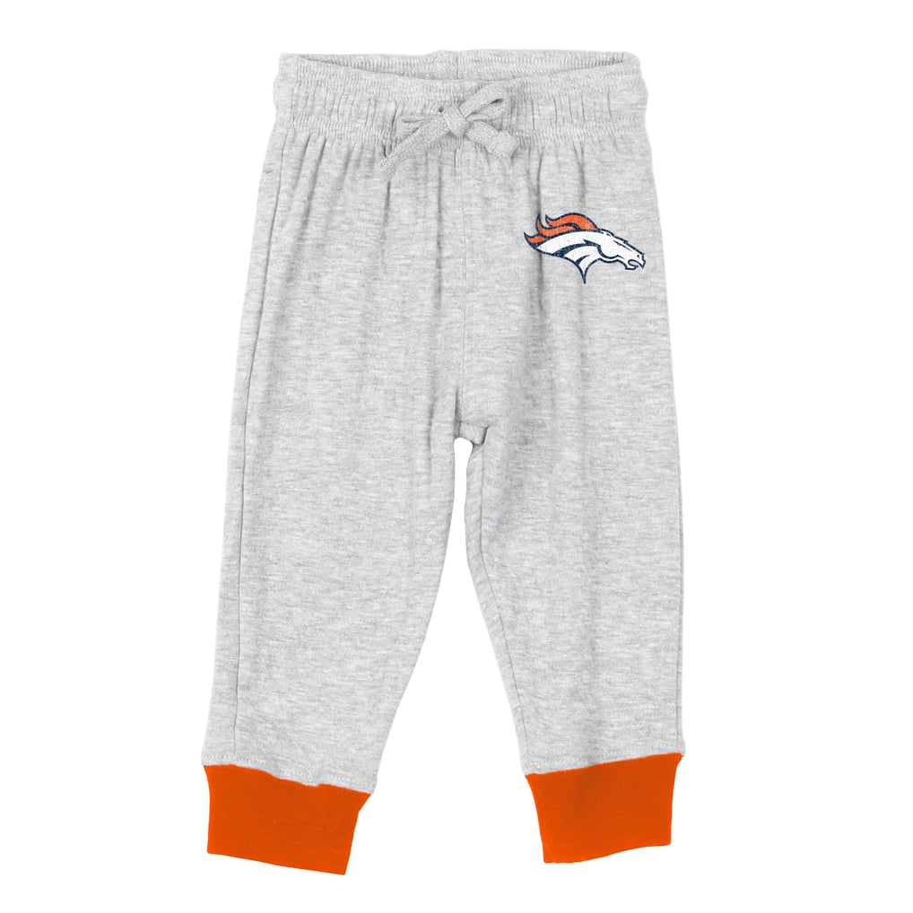 Infant Wes & Willy  Heather Gray Denver Broncos Jie Jie Hopper Long Sleeve Bodysuit & Pants Set