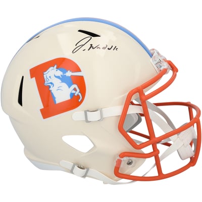 Jaylen Waddle Denver Broncos Autographed Fanatics Authentic Riddell Retro Speed Replica Helmet 