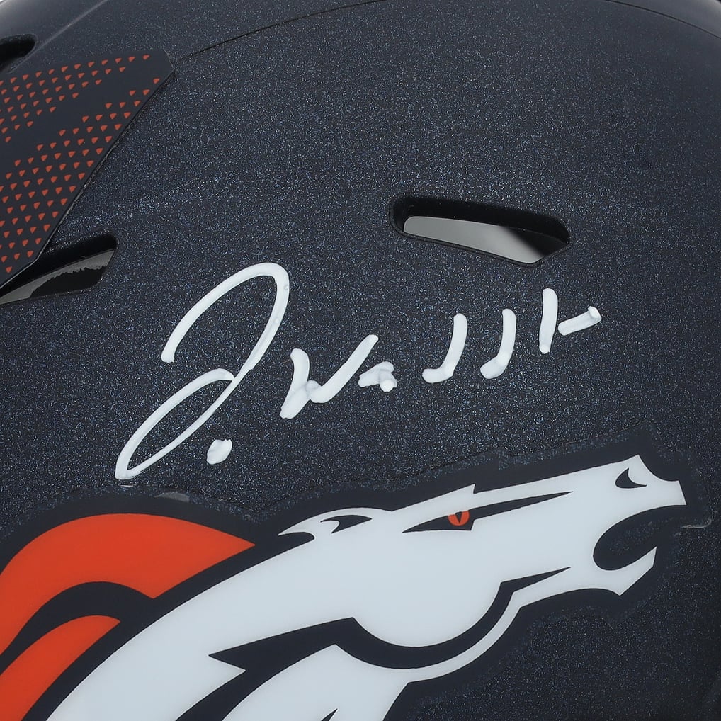 Jaylen Waddle Denver Broncos Autographed Riddell Speed Mini Helmet