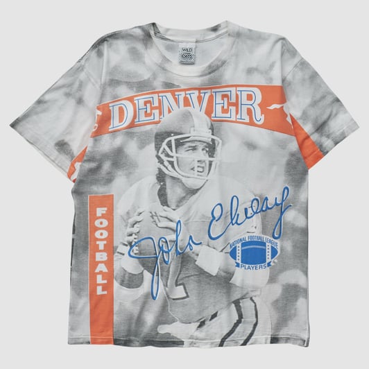 John Elway Wild Oats 90s T-shirt - White - L by Fanatics Real Vintage