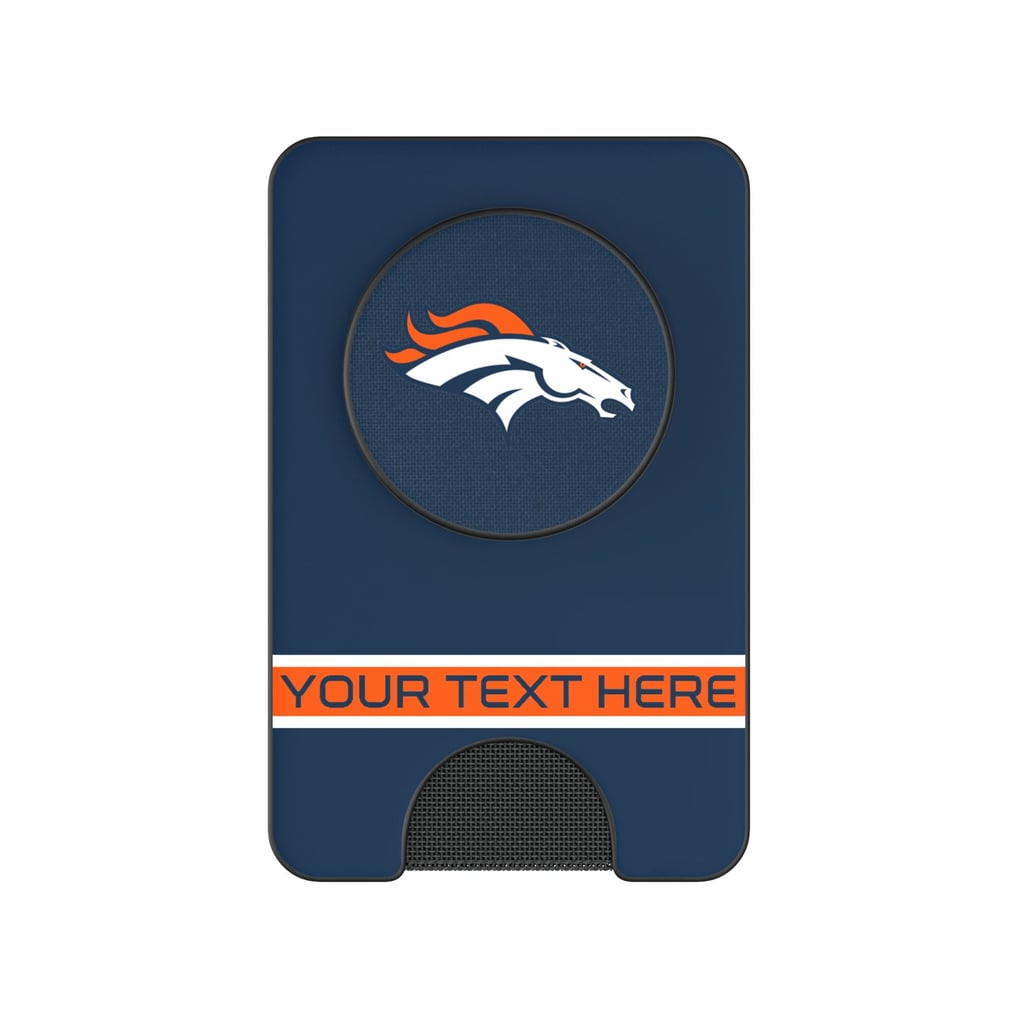 Denver Broncos Keyscaper Personalized Endzone Solid PopSockets Magnetic Wallet