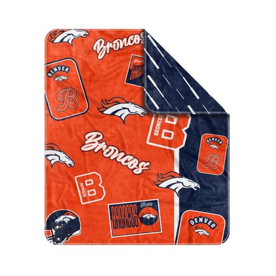 Denver Broncos Logo Brands 50" x 60" Dream Weave Throw Blanket