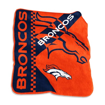 Denver Broncos Logo Brands 50" x 60" Victory Collage Raschel Throw Blanket