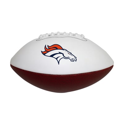 Denver Broncos Logo Brands Full Size Autograph Football