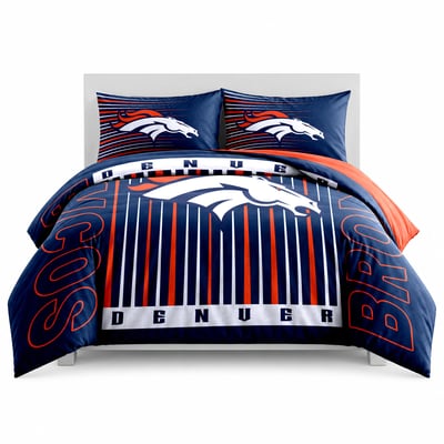 Denver Broncos Logo Brands Momentum 5-Piece Full/Queen Bedding Set